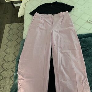 Opened it Wide Leg light pink linen pant